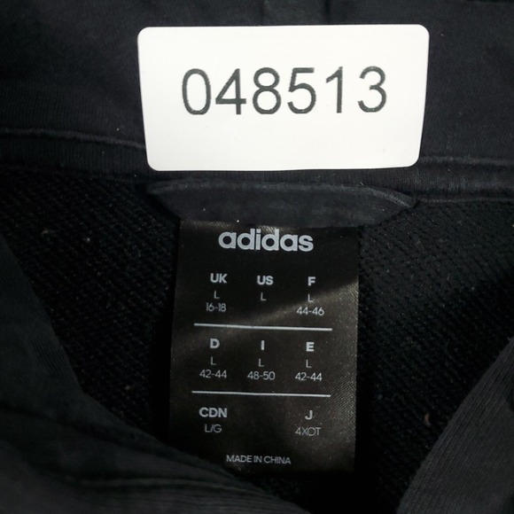 Adidas Sweater Womens Large Black Full Zip Up Hoodie Sweatshirt Ladies * - Picture 9 of 9